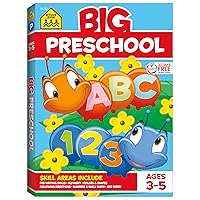 School Zone Big Preschool Workbook: Kids Learning Skills Ages 3 to 5, Handwriting, ABCs, Phonics, Early Math & Numbers, Colors & Shapes, Follow Directions, and More, 320 Pages School Zone Big Preschool Workbook: Kids Learning Skills Ages 3 to 5, Handwriting, ABCs, Phonics, Early Math & Numbers, Colors & Shapes, Follow Directions, and More, 320 Pages Paperback Spiral-bound