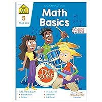 School Zone - Math Basics 5 Workbook - 64 Pages, Ages 10 to 11, 5th Grade, Division, Order of Operations, Multiplication, Measurements, and More (School Zone I Know It!® Workbook Series) School Zone - Math Basics 5 Workbook - 64 Pages, Ages 10 to 11, 5th Grade, Division, Order of Operations, Multiplication, Measurements, and More (School Zone I Know It!® Workbook Series) Paperback