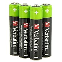 Verbatim Rechargeable Battery AAA 4 Pack / HR03 49514, Single-use, W126181780 (Pack / HR03 49514, Single-use Battery, AAA, Nickel-Metal Hydride (NiMH), 1.2 V, 4 pc(s), 950 mAh)