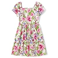 The Children's Place Baby Girls' Short Sleeve Everyday Dresses, Jasmine Floral, XX-Large