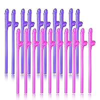 Pennis Straws 10pcs Party Pack, Pennis Decorations Bachelorette Party Straws For Naughty Bridal Party Games, Funny Drinking Straws, Crazy Straws Bride, Hen Party Favors, Bachelor Decor Kit