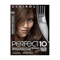 Nice‘n Easy Perfect 10 Permanent Hair Dye, 6.5A Lightest Cool Brown Hair Color, Pack of 1