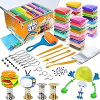 Air Dry Clay, 24 Colors Modeling Clay Kit with 3 Sculpting Tools, Magic Foam Clay for Kids and Adults, DIY Molding Clay Gift for Boys and Girls