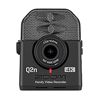 Q2n-4K Handy Video Recorder, 4K/30P Ultra High Definition Video, Compact Size, Stereo Microphones, Wide Angle Lens, for Recording Music, Video, YouTube Videos, Livestreaming
