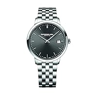 RAYMOND WEIL Toccata Classic Men's Watch, Quartz, Grey Dial, Silver Indexes, Stainless Steel Bracelet, 42 mm (Model: 5585-ST-60001)