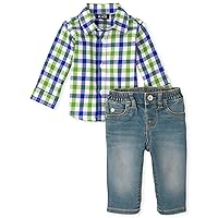 The Children's Place baby-boys Long Sleeve Shirt and Pants Set 2-packPants Set
