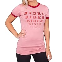 Amusement Park Rides Rides Rides Washed Red Juniors T-Shirt Tee