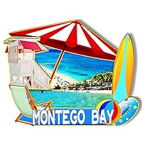 Montego Bay Jamaica Wooden Magnet 3D Fridge Magnets Travel Collectible Souvenirs Decorations Handmade Crafts-2