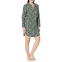 Amazon Essentials Women's Woven Flannel Notch Collar Nightgown (Available in Plus Size)