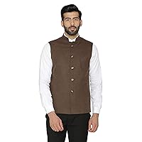 WINTAGE Men's Tweed Wool Festive and Casual Nehru Jacket Vest Waistcoat : Multiple Colors