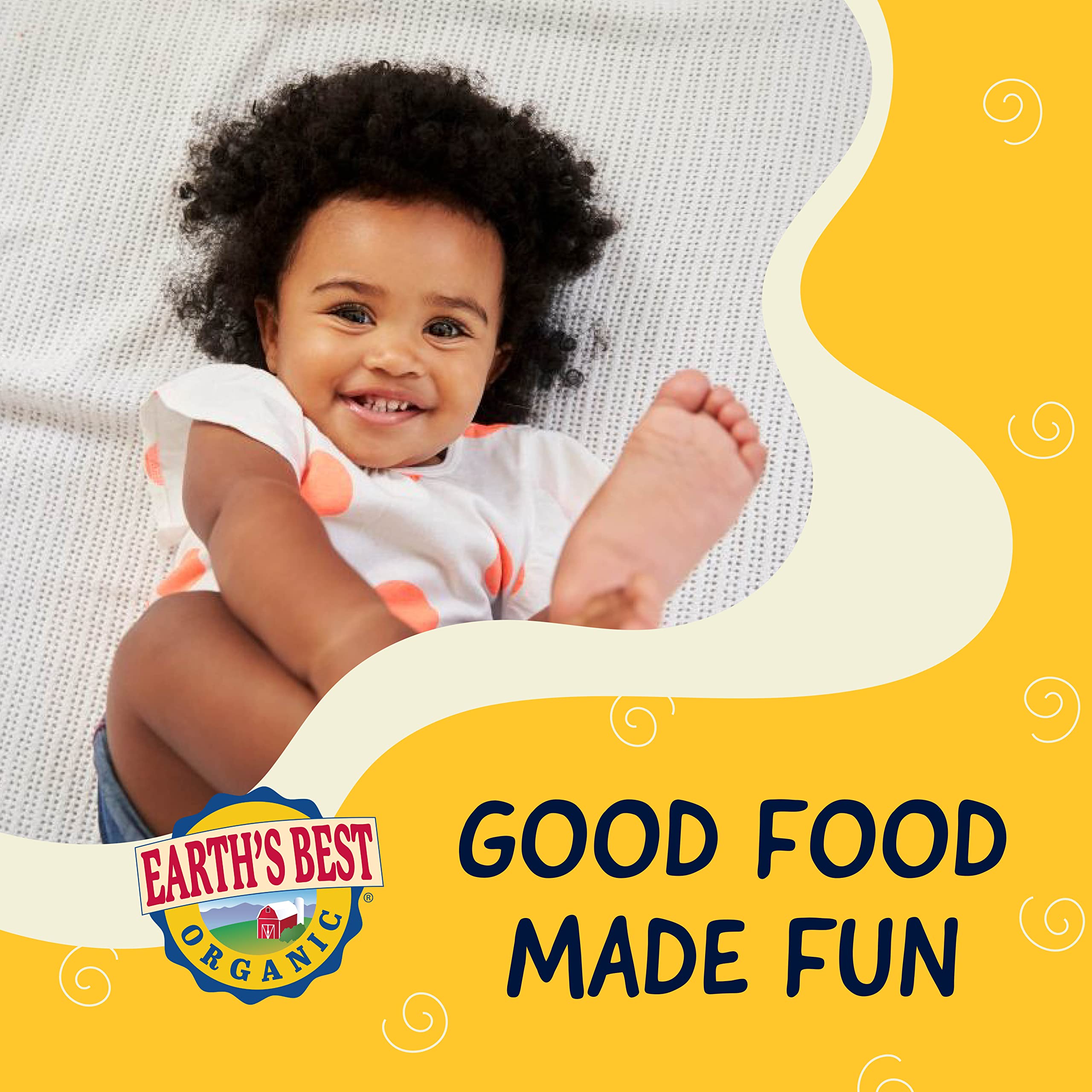 Earth's Best Organic Kids Snacks, Sesame Street Toddler Snacks, Organic Cheddar Veggie Puffs, Gluten Free Snacks for Kids 2 Years and Older, Cheddar, 1.55 oz Bag (Pack of 3)