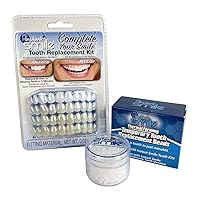 Complete Your Smile Tooth Replacement Kit DELUXE PACK - Includes Patented Complete Your Smile Tooth Replacement Kit and Jar of Instant Smile Replacement Beads