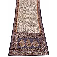 Multicolor Vintage Sari Georgette Blend Recycled Fabric Vintage Craft Used Saree