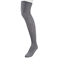 Boys Classical Flat Over the Knee Extra Soft Cotton Knit Dress Socks - Charcoal (Size 8-9)