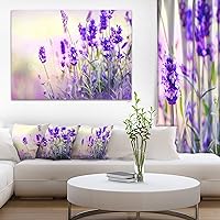 Purple Lavender Field Floral Photography Canvas Art Print