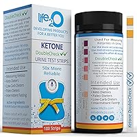 DoubleCheck ✓✓ Ketone Test Strips 180ct, 50x More Dependable Keto Test, Ketosis Test Strips for Urine, Ketones Urinalysis Urine Test Strip for Ketogenic, Low-Carb, Paleo & Atkins Diets