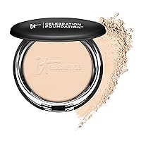 IT Cosmetics Celebration Foundation - Full-Coverage, Anti-Aging Powder Foundation - Blurs Pores, Wrinkles & Imperfections - With Hydrolyzed Collagen & Hyaluronic Acid - 0.3 oz