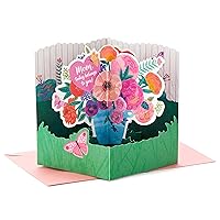 Hallmark Pop Up Mothers Day Card for Mom (Pot of Flowers 3D Displayable)