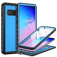 BEASTEK for Samsung Galaxy S10 Waterproof Case, NRE Series, IP68 Underwater Shockproof, Full-Body Protective Cover with Built-in Screen Protector for Galaxy S10 (Blue)