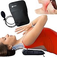 Cervical Neck Traction Device Inflatable Neck Stretcher for Neck Support & Neck Pain Relief, Neck and Shoulder Relaxer, Neck Curve Restorer, AJUVIA Neck Vitalizer™