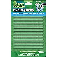 Green Gobbler BIO-FLOW Drain Strips | 12 Pack | Drain Cleaner & Deodorizer