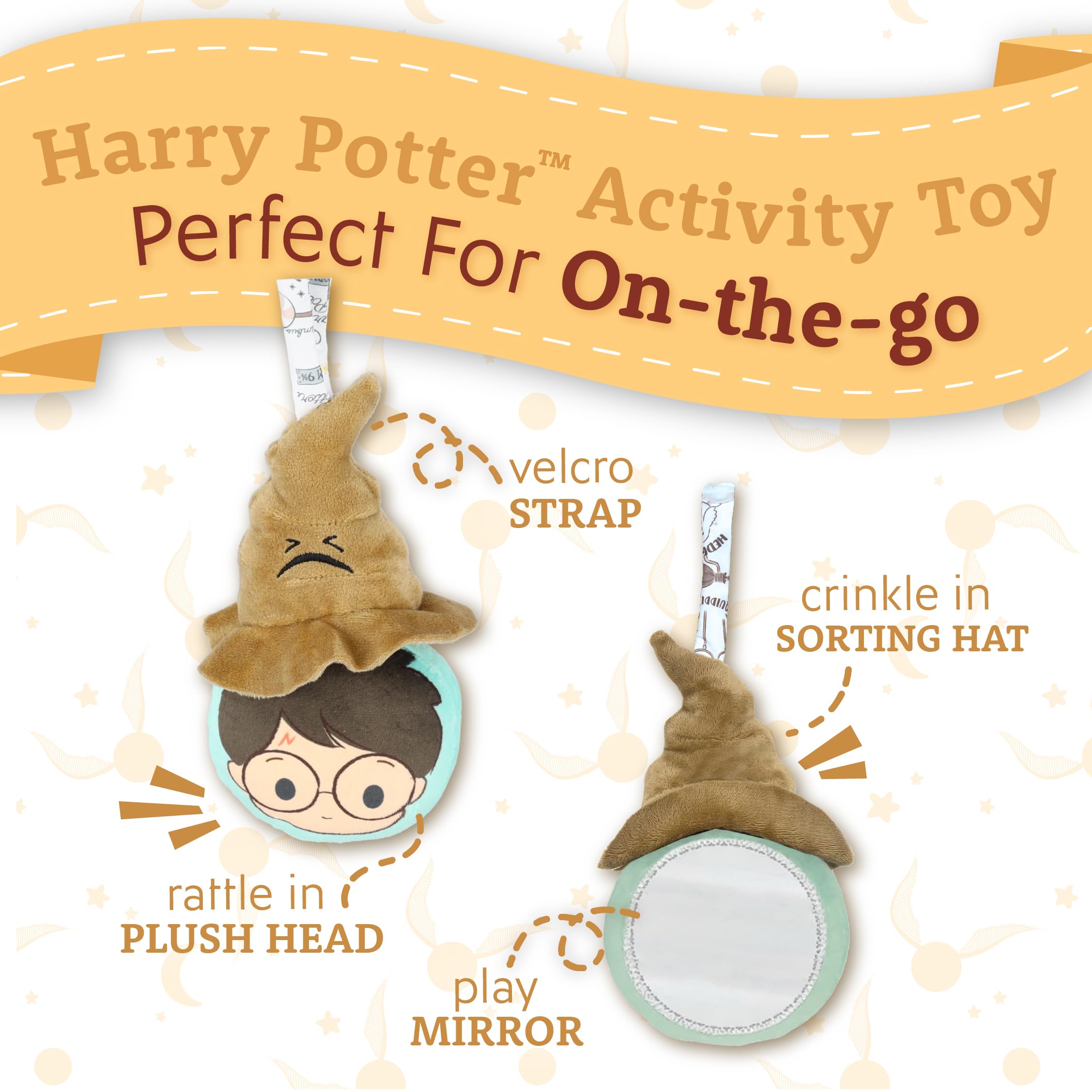 Kids Preferred Harry Potter Sorting Hat Mirror On The Go Rattle Plush Toy