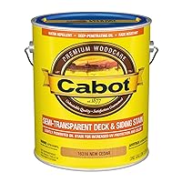 Cabot Semi-Transparent Wood Stain + Sealer, Low VOC, Cedar, Gallon