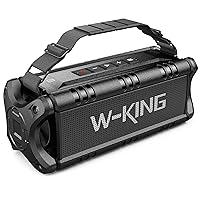 W-KING Bluetooth Speaker, 50W IPX6 Waterproof Loud Speakers Bluetooth Wireless, Large Outdoor Portable Bluetooth Speakers with Subwoofer for Deep Bass/Bluetooth 5.0/Power Bank/40H Play/TF/AUX/NFC/EQ