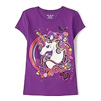 The Children's Place girls Lucky Girl Graphic Short Sleeve Tee