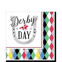 Multicolor & Festive Derby Day Luncheon Napkins - 6.5