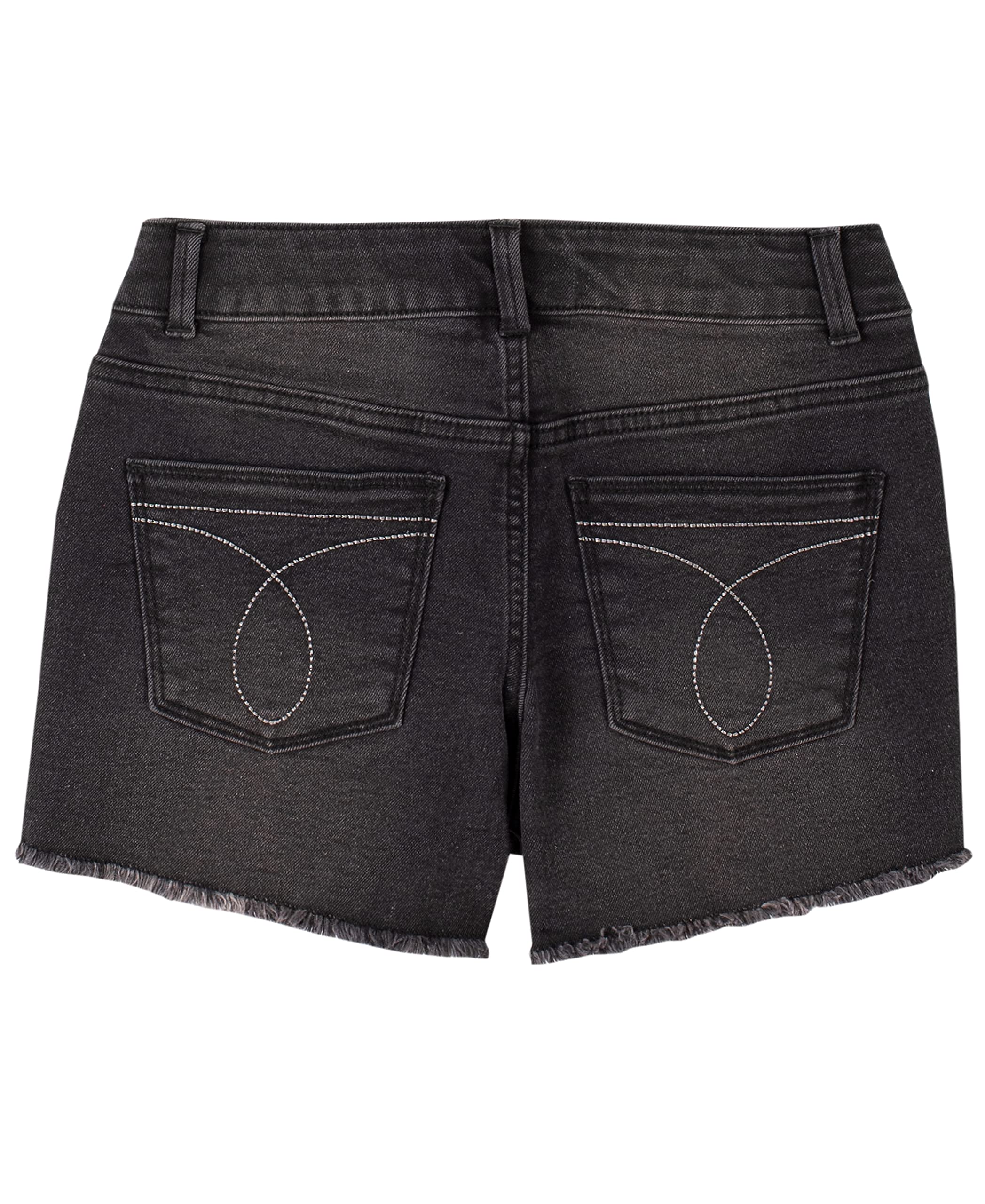 Calvin Klein Girls' Boyfriend Fit Stretch Denim Shorts