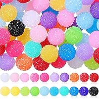50 Pcs 20 mm Patriotic Rhinestone Beads Patriotic Mixed Color Round Disco Ball Beads Crystal Rhinestone Beads for Beadable Pens Bracelet Necklace Earring Jewelry Making(Colorful)