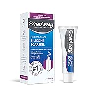 ScarAway Silicone Scar Gel, Helps Improve Size, Color & Texture of Hypertrophic & Keloid Scars from Injury, Burns & Surgery, Water Resistant, 10g (0.35 Oz)