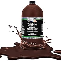 Pouring Masters Chocolate Brown Acrylic Ready to Pour Pouring Paint - Premium 64-Ounce Pre-Mixed Water-Based - For Canvas, Wood, Paper, Crafts, Tile, Rocks and more