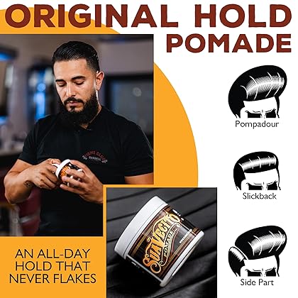 Suavecito Pomade Original Hold Hair Pomade For Men - Medium Shine Water Based Wax Like Flake Free Hair Gel - Easy To Wash Out - All Day Hold For All Hairstyles