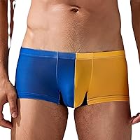 Men's Boxer Shorts Printed Color Block Athletic Underwear for Sports and Casual Wear