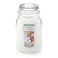 Yankee Candle Coconut Beach Scented, Classic 22oz Large Jar Single Wick Candle, Over 110 Hours of Burn Time