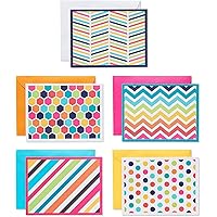 Blank Cards Assortment with Envelopes, Bright Patterns (30-Count)