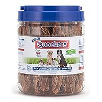 PCI Pet Center Inc. Quackers Raw Dehydrated Duck Breast Dog Treats, 1 Pound Container