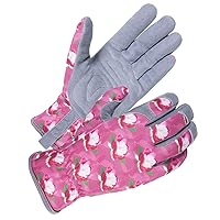 SKYDEER Womens Gardening Gloves with Super Soft Deerskin Leather Suede (SD6612/M)