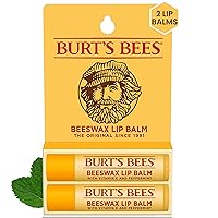 Burt's Bees Lip Balm Mothers Day Gifts for Mom - Original Beeswax, Lip Moisturizer With Responsibly Sourced Beeswax, Tint-Free, Natural Origin Conditioning Lip Treatment, 2 Tubes, 0.15 oz.