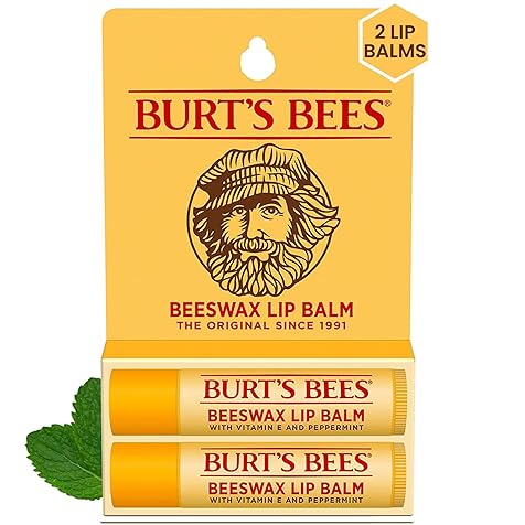 Lip Balm Mothers Day Gifts for Mom - Original Beeswax, Lip Moisturizer With Responsibly Sourced Beeswax, Tint-Free, Natural Origin Conditioning Lip Treatment, 2 Tubes, 0.15 oz.