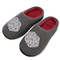D20 Dice Women's Knitted Cotton Slippers Soft Comfort Warm House Casual Shoes