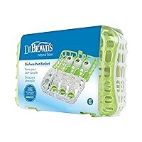 Dr. Brown's Dishwasher Basket for Small Baby Bottle Parts, Pacifiers, and Accessories, Clean, Store and Organize Newborn Essentials, Green, BPA-free