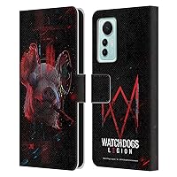 Head Case Designs Officially Licensed Watch Dogs Legion Pig Head Glitch Key Art Leather Book Wallet Case Cover Compatible with Xiaomi 12 Lite