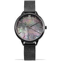 LOUIS XVI Dauphiné 1031 Women's Watch with Black Mother of Pearl Analogue Quartz Stainless Steel Mesh, Bracelet