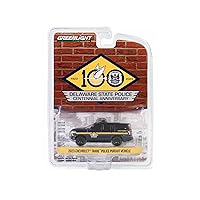 2023 Chevy Tahoe Police Pursuit Vehicle (PPV) Dark Blue Metallic with Yellow Stripes Delaware State Police 100th Anniversary Anniversary Collection Series 16 1/64 Diecast Model Car Greenlight 28140F