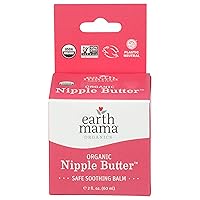 EARTH MAMA ANGEL BABY Organic Natural Nipple Butter, 2 FZ
