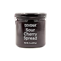 Divina Sour Cherry Spread Jam, 9 Ounce