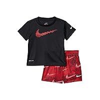 Nike Boy's Dri-FIT Dominate Graphic T-Shirt and Shorts Two-Piece Set (Little Kids) University Red 7 Little Kid
